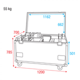 Showtec Case for 4x Helix S5000 and accessories
